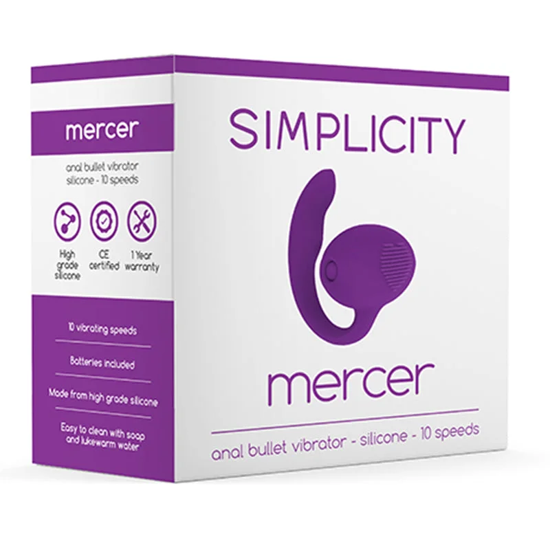 Simplicity MERCER Anal bullet vibrator - Purple