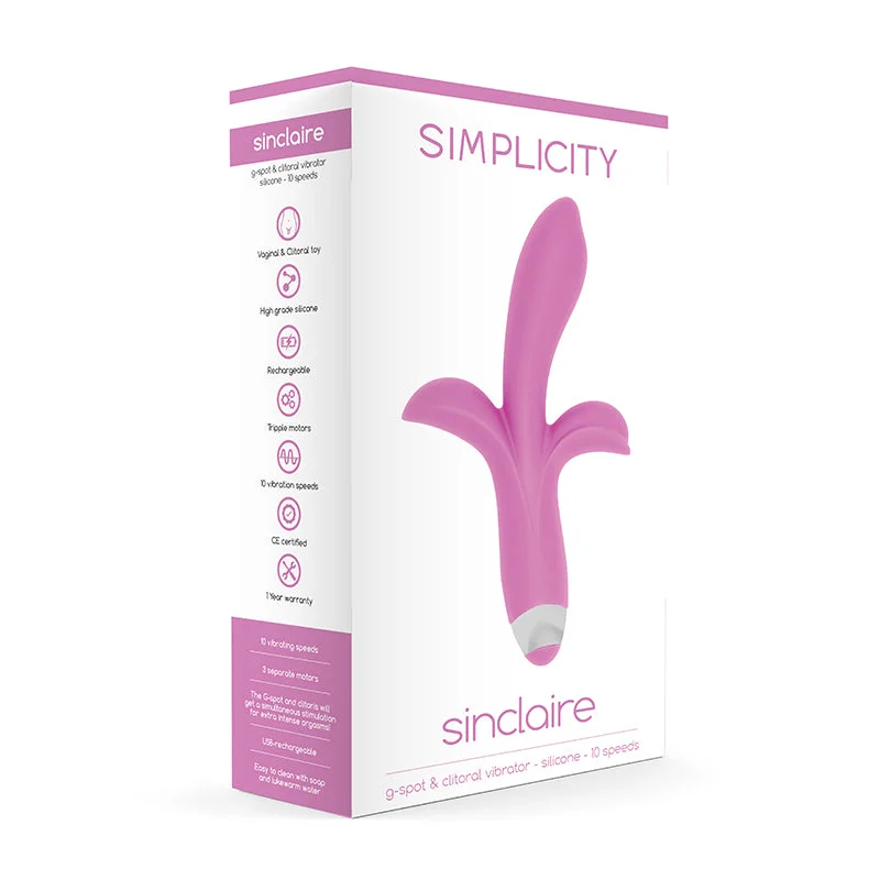 Simplicity SINCLAIRE G-spot + clitoral vibrator - Pink