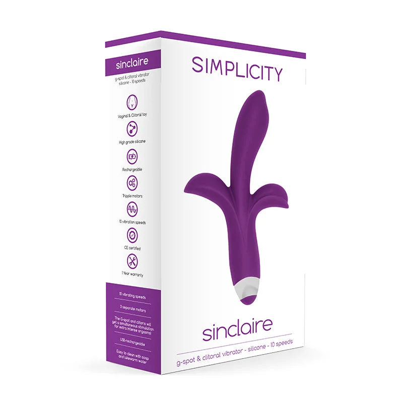 Simplicity SINCLAIRE G-spot + clitoral vibrator - Purple