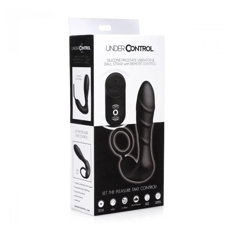 Under Control Silicone Prostate Vibrator & Ball Strap w/ Remote Control