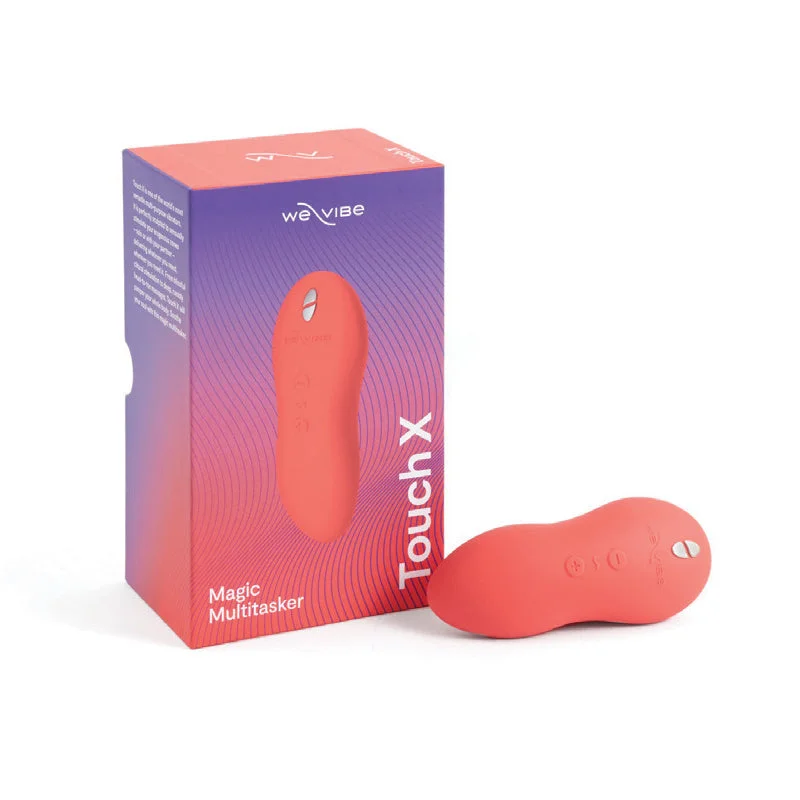 We-Vibe Touch X Rechargeable Silicone Lay-On Vibrator & Massager Crave Coral