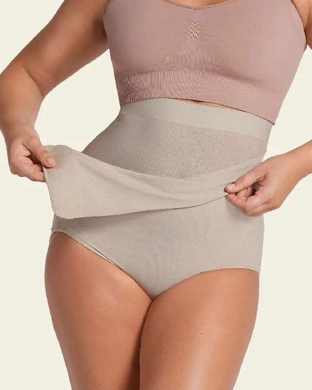 High-Waisted Firm Compression Post Surgical Panty with Adjustable Belly Wrap