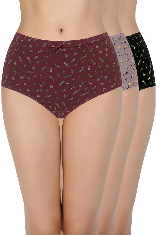 Printed High Rise Full Brief (Pack of 3)